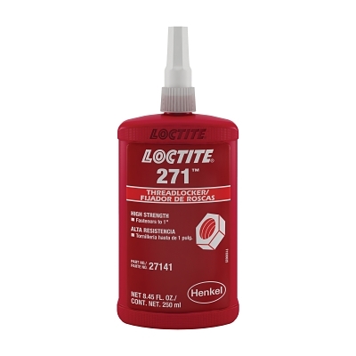 271™ Threadlocker, High Strength, 50 ml, Red Henkel Corporation